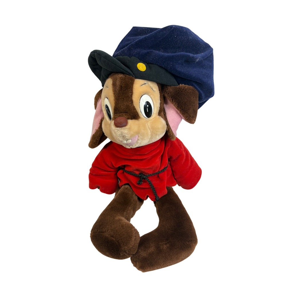 Vintage Fievel Mousekewitz Plush An American Tail Mouse Red Tunic Blue Hat
